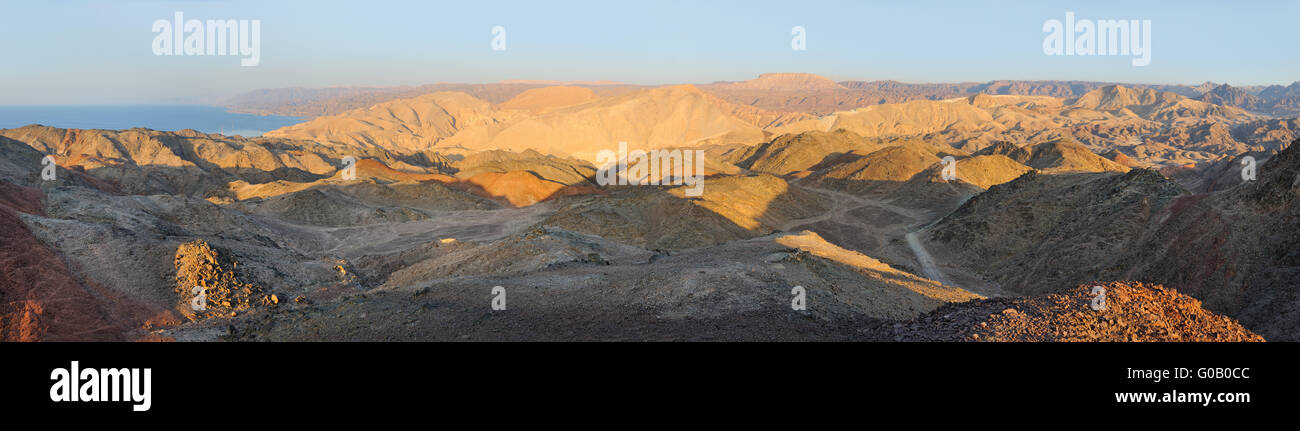 Montagne al confine meridionale di Israele (Panorama) Foto Stock