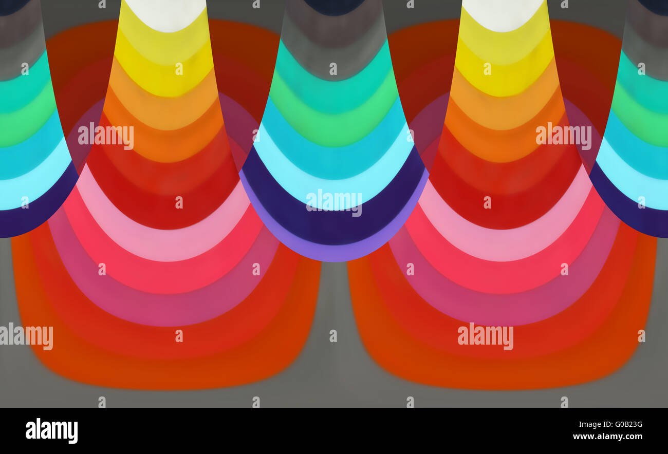 Composizione astratta - forme colorate - lo spettro dei colori Foto Stock