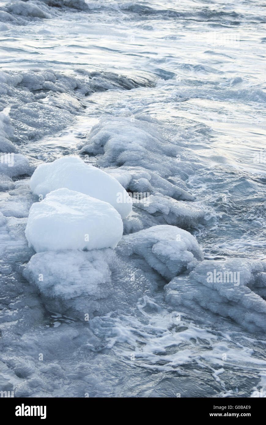 Costa di ghiaccio in Antartide. Foto Stock