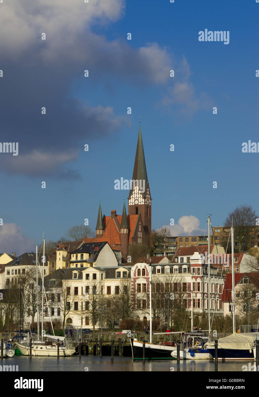 Flensburg città nel nord della Germania Foto Stock