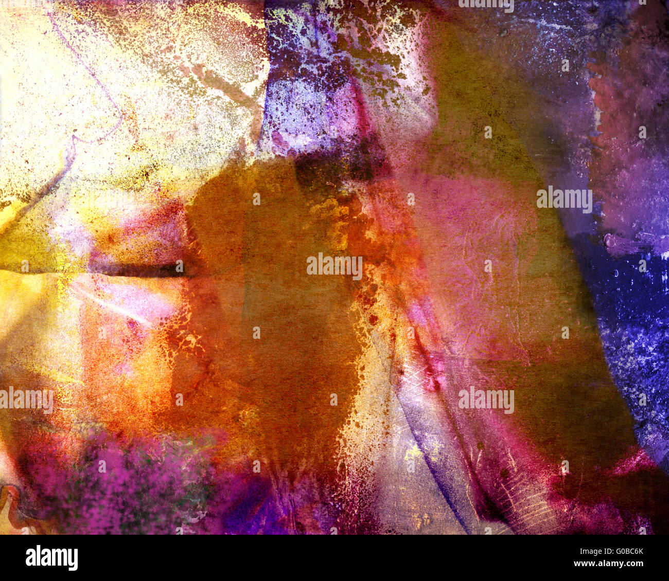 Abstract mixed media Foto Stock