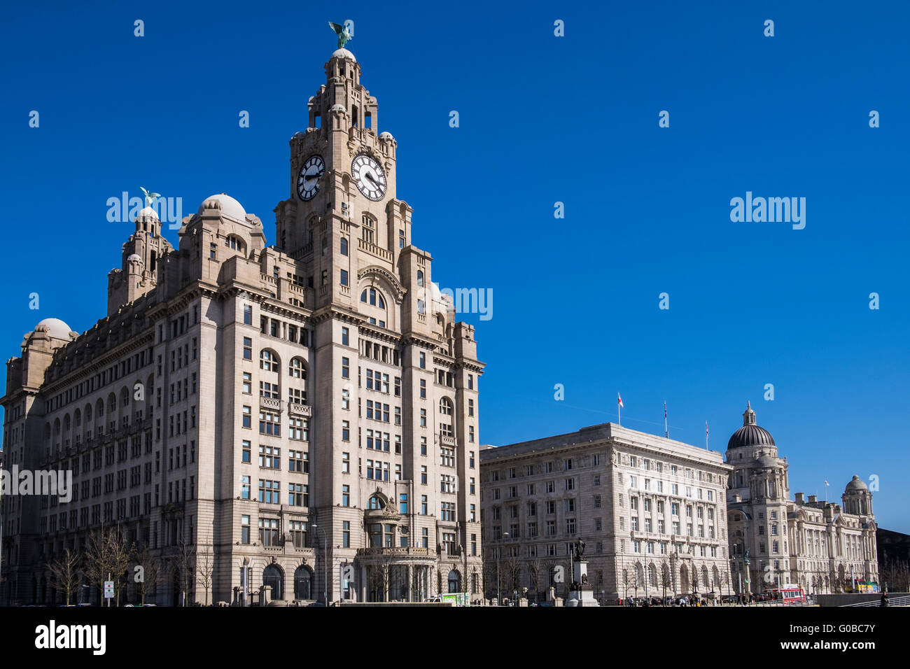 Tre Grazie, Liverpool, Merseyside England, Regno Unito Foto Stock