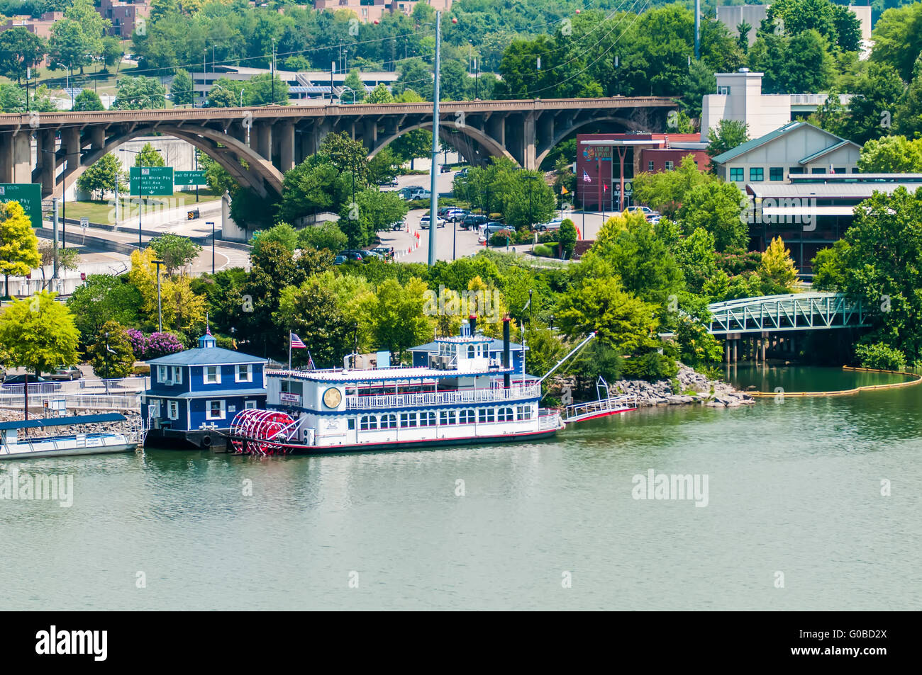 Viste di Knoxville Tennessee downtown sulla giornata di sole Foto Stock