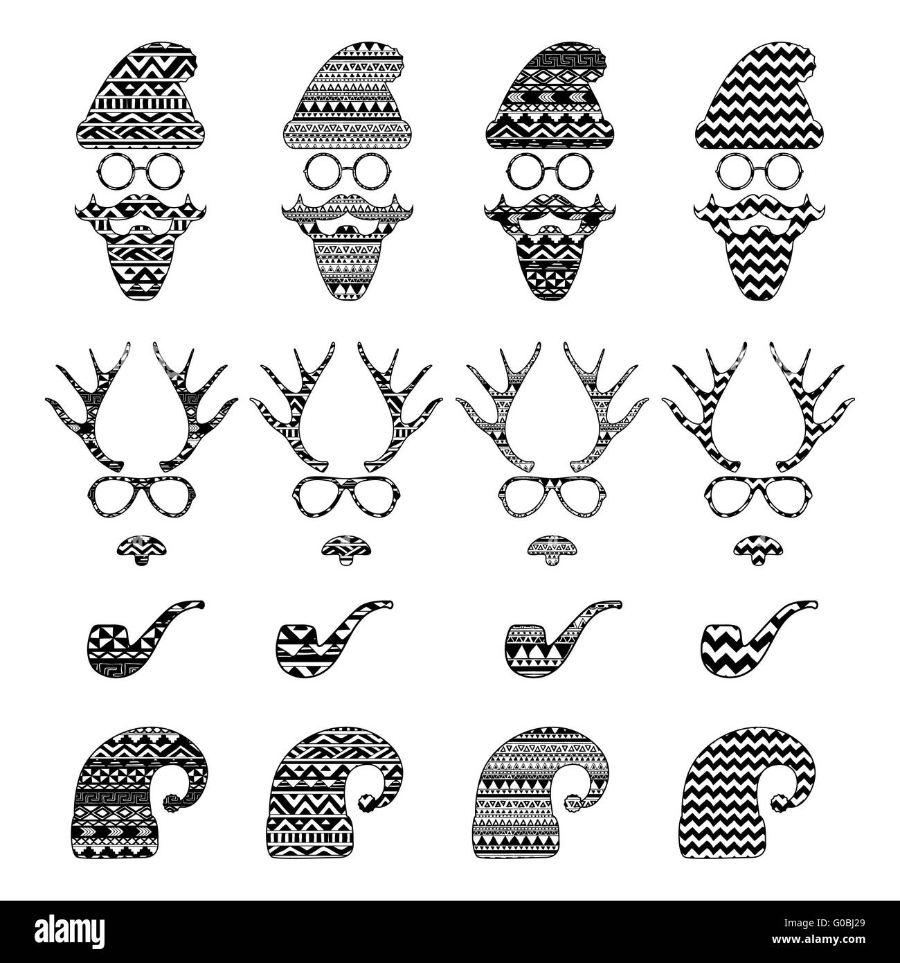 Tanga Icona Vintage con sfondo di pattern Foto Stock