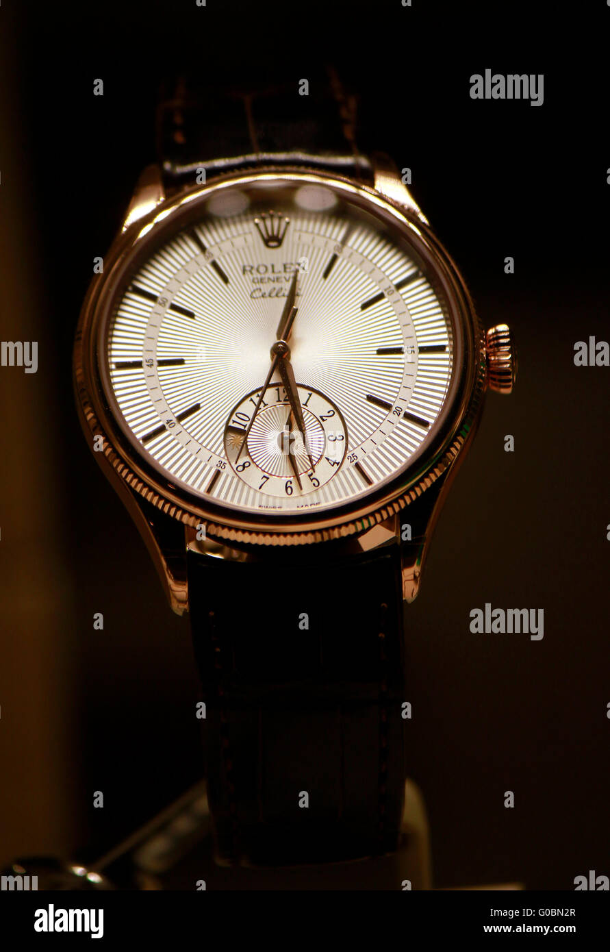 Eine Uhr der Marke 'Rolex', Berlino. Foto Stock