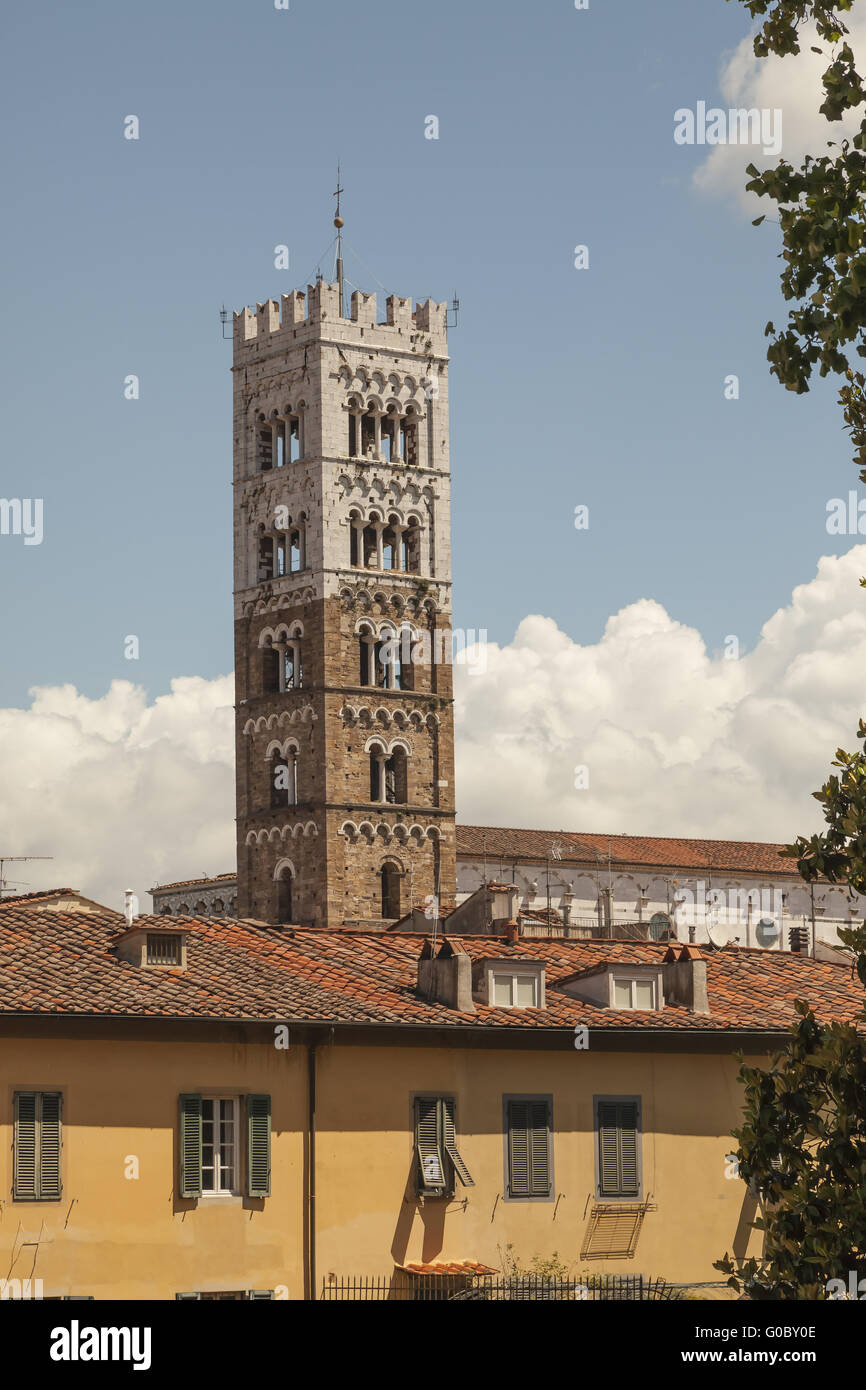 La Cattedrale di San Martino a Lucca, Toscana, Italia Foto Stock