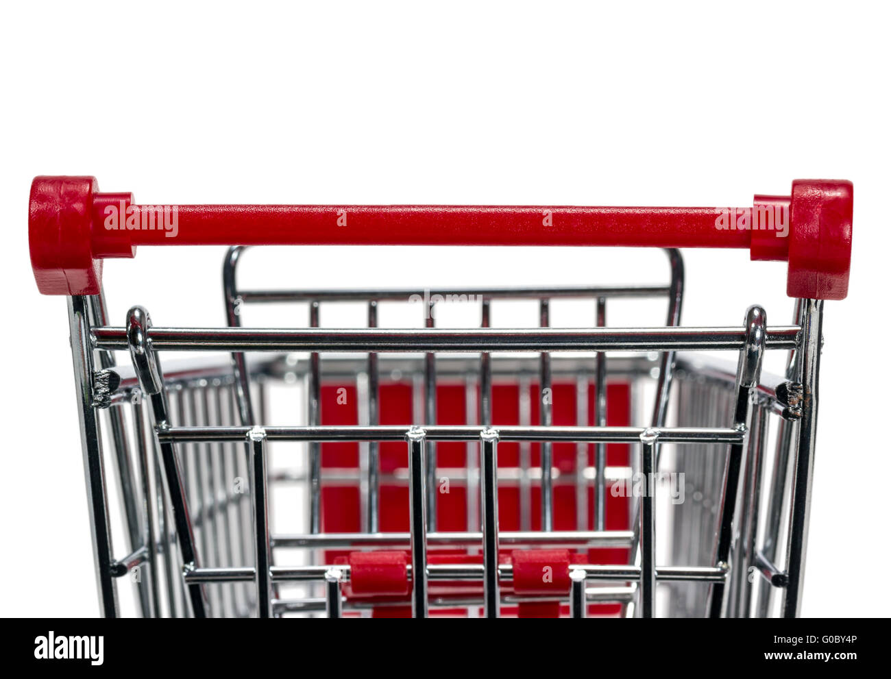 Svuota carrello isolato su sfondo bianco Foto Stock