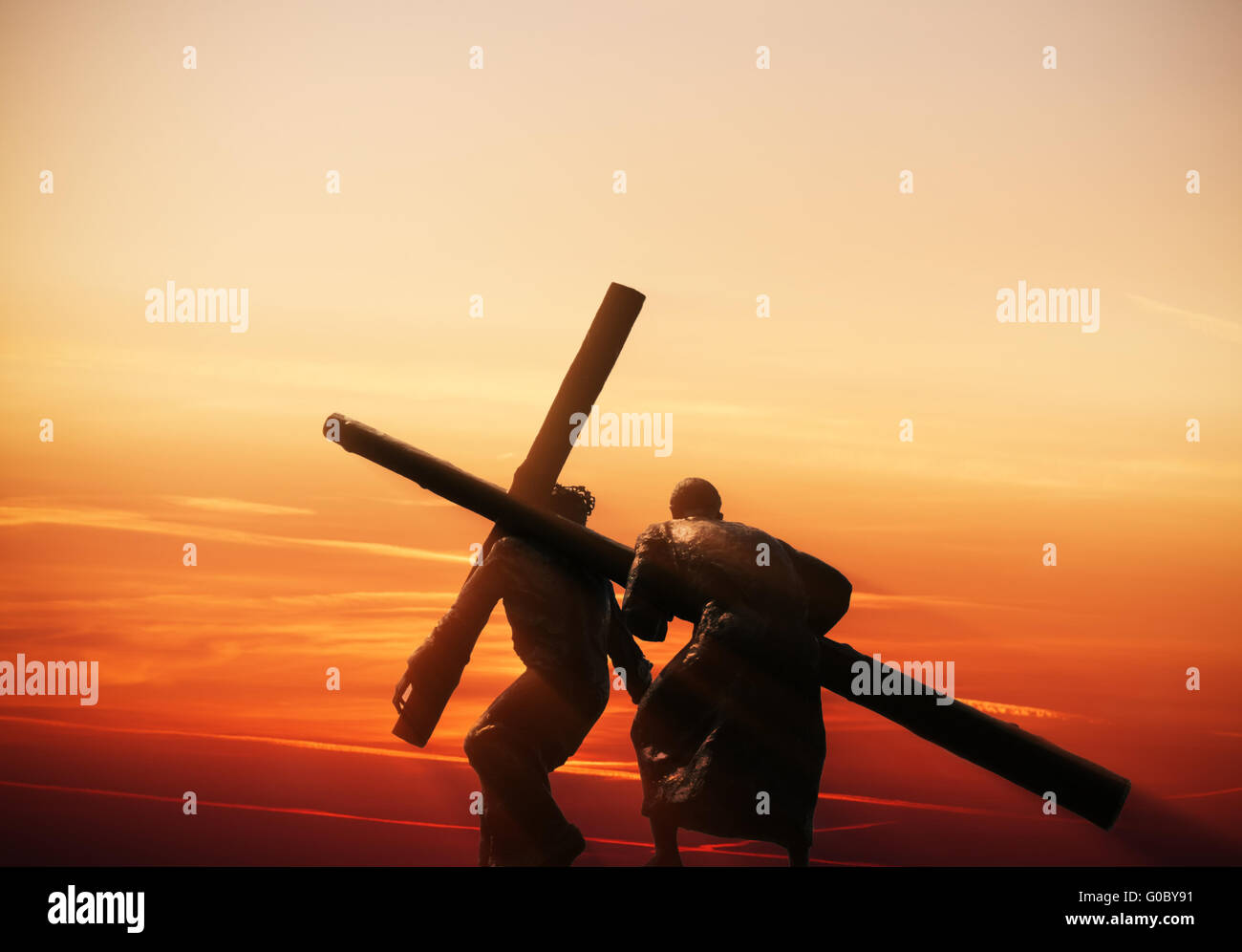 La crocifissione di Gesù Foto Stock