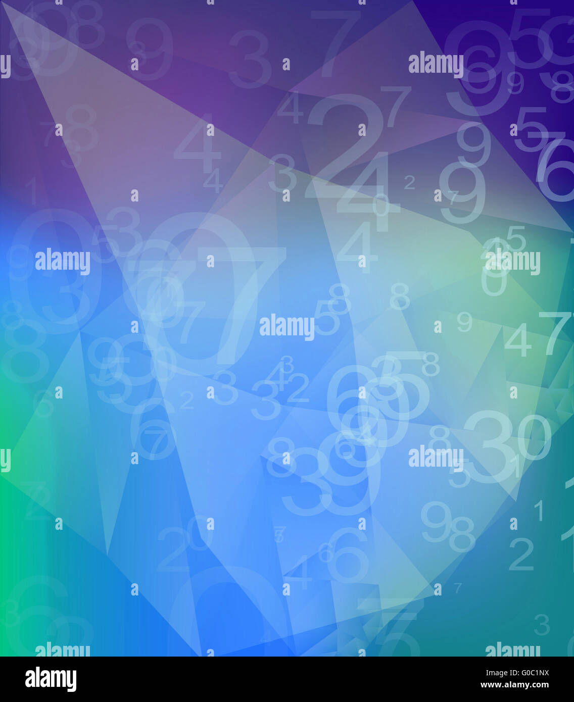 Numeri astratti texture Foto Stock