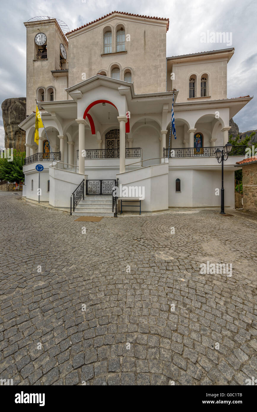 Chiesa in Grecia Kastraki Village vicino a Meteora roc Foto Stock
