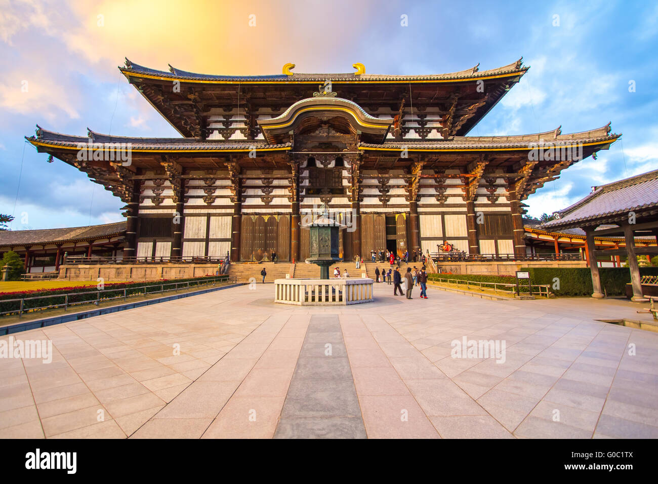 Tempio di Todai-ji di Nara, Giappone Foto Stock