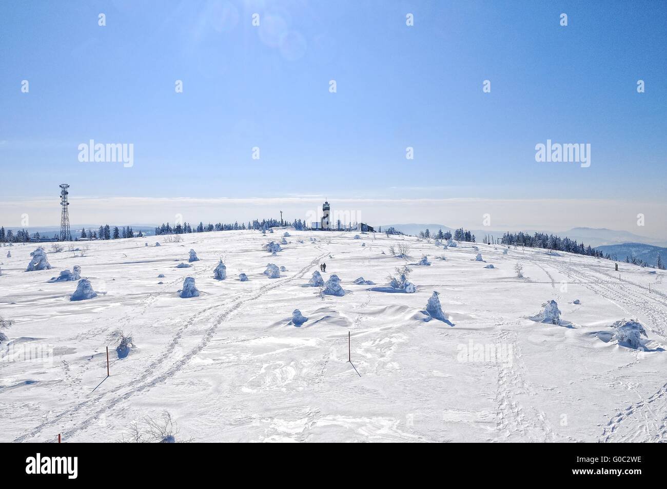 In inverno il Hornisgrinde Foresta Nera in Germania Foto Stock