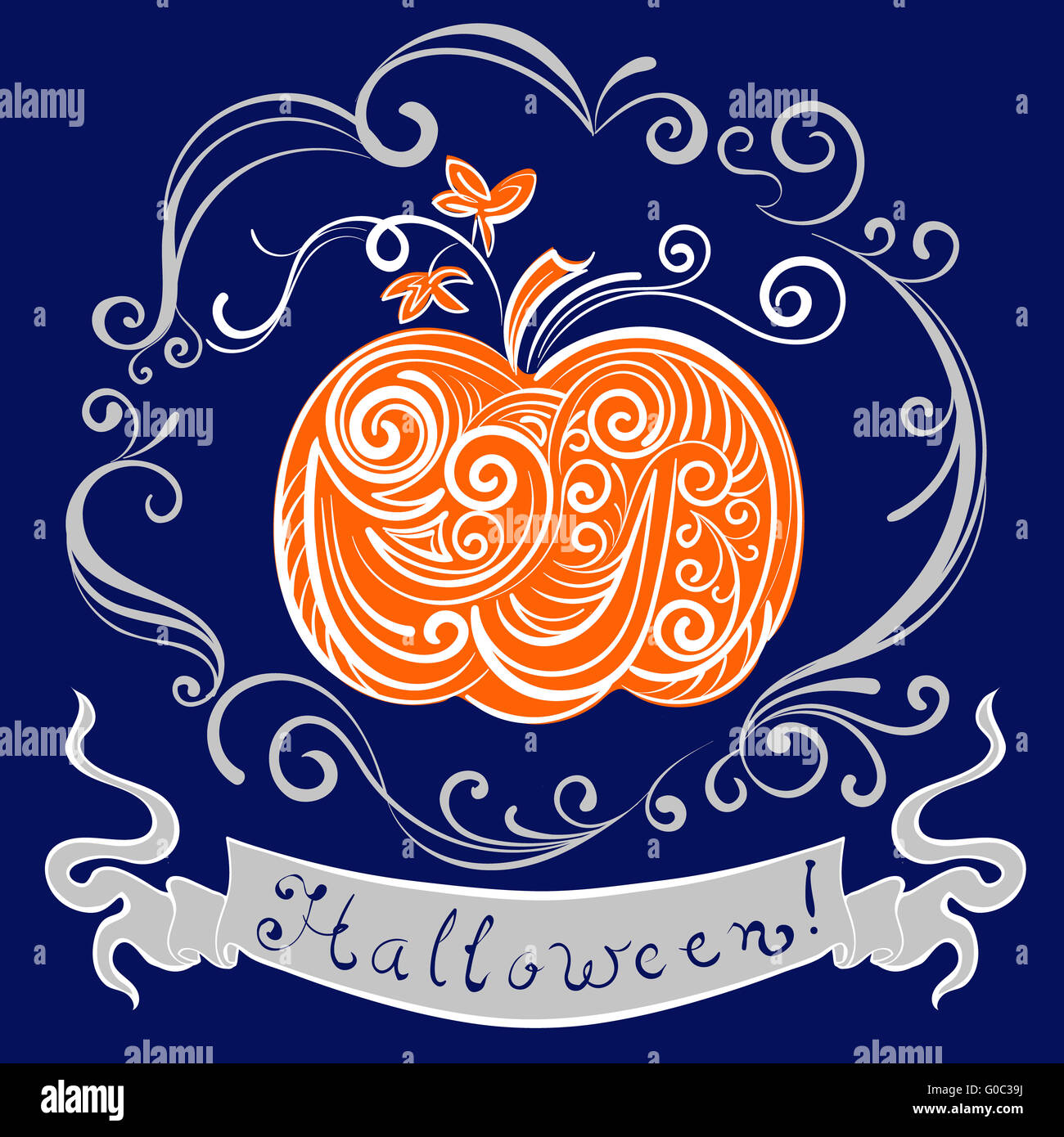 Pizzo di zucca hallowmas Foto Stock