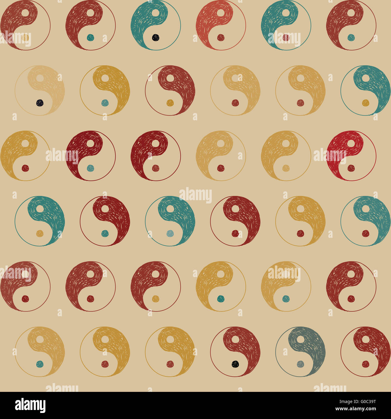 Nella diocesi di Yan pattern di colori Foto Stock