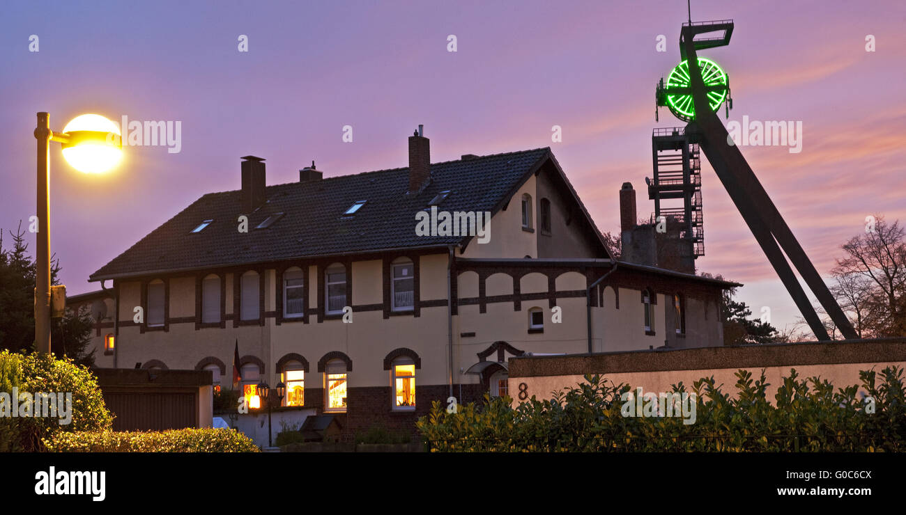 Testa illuminata frame, Recklinghausen, Germania Foto Stock