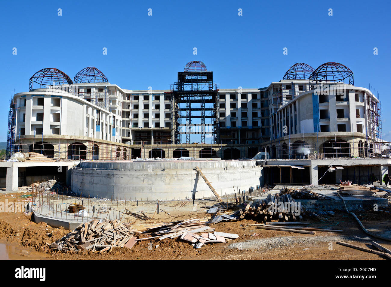 Hotel di nuova costruzione in Turchia Foto Stock
