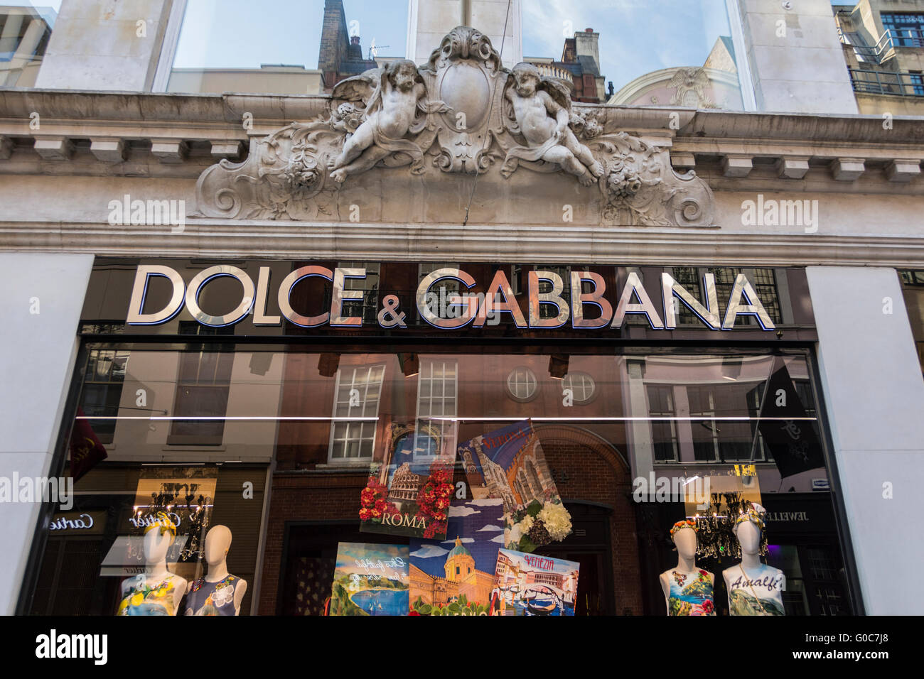 Il Dolce & Gabbana store su Old Bond Street, Londra Foto Stock