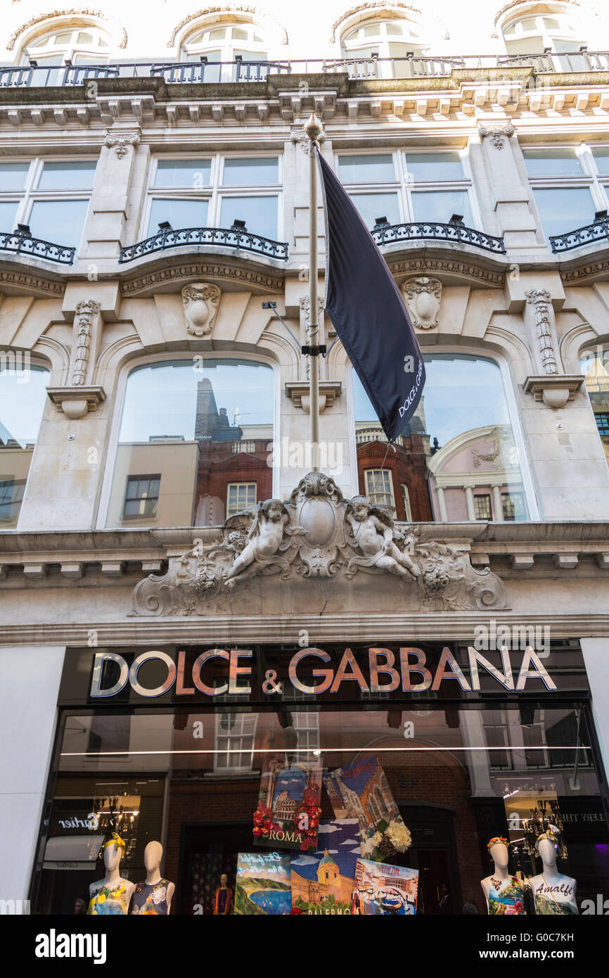 Il Dolce & Gabbana store su Old Bond Street, Londra Foto Stock