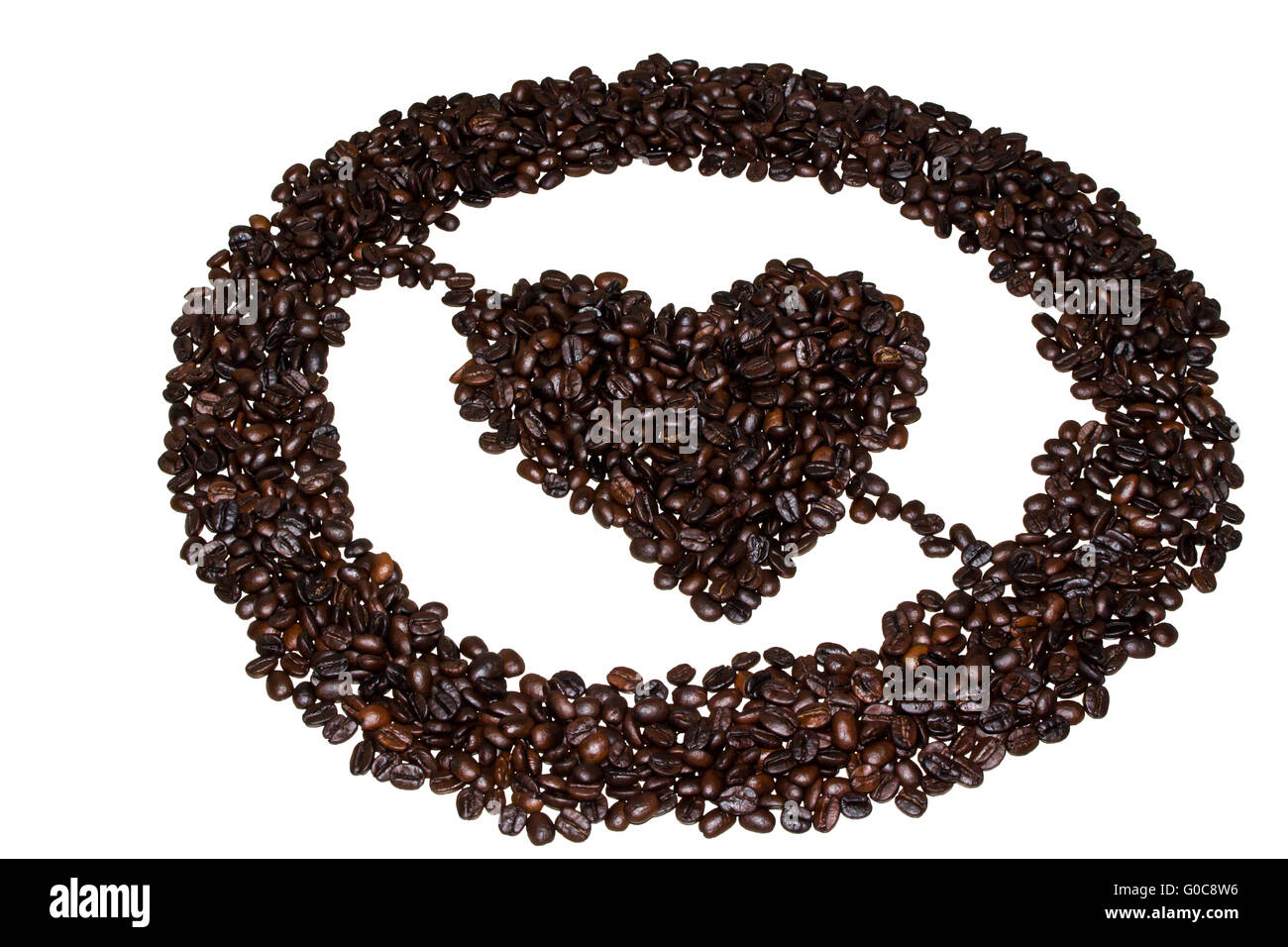 Cuore del caffè Foto Stock