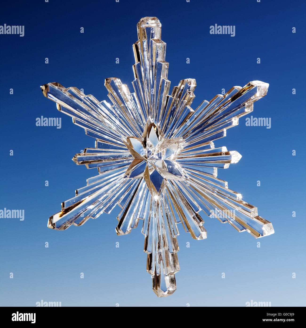 Stella di Natale come un cristallo di ghiaccio Foto Stock