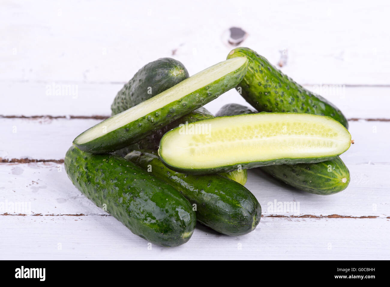 Una foto di cetriolo verde Foto Stock