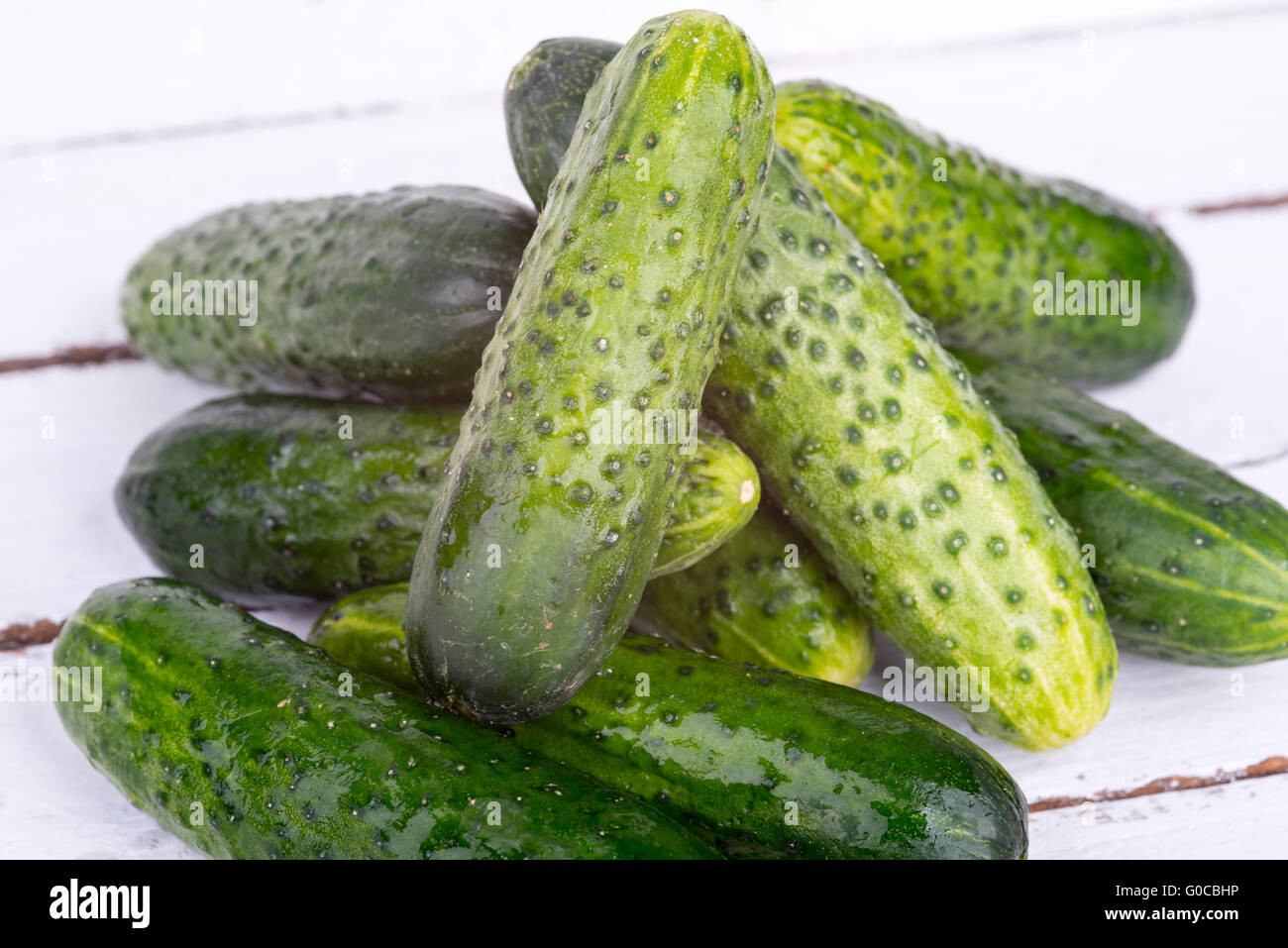 Una foto di cetriolo verde Foto Stock