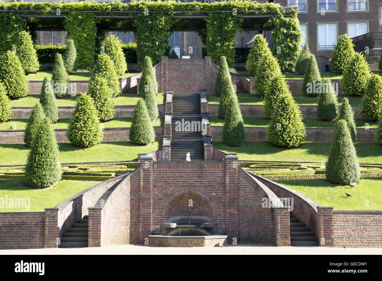 Giardino barocco Abbey Kamp, Kamp-Lintfort, Germania Foto Stock