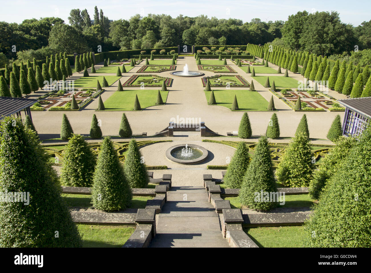 Giardino barocco Abbey Kamp, Kamp-Lintfort, Germania Foto Stock