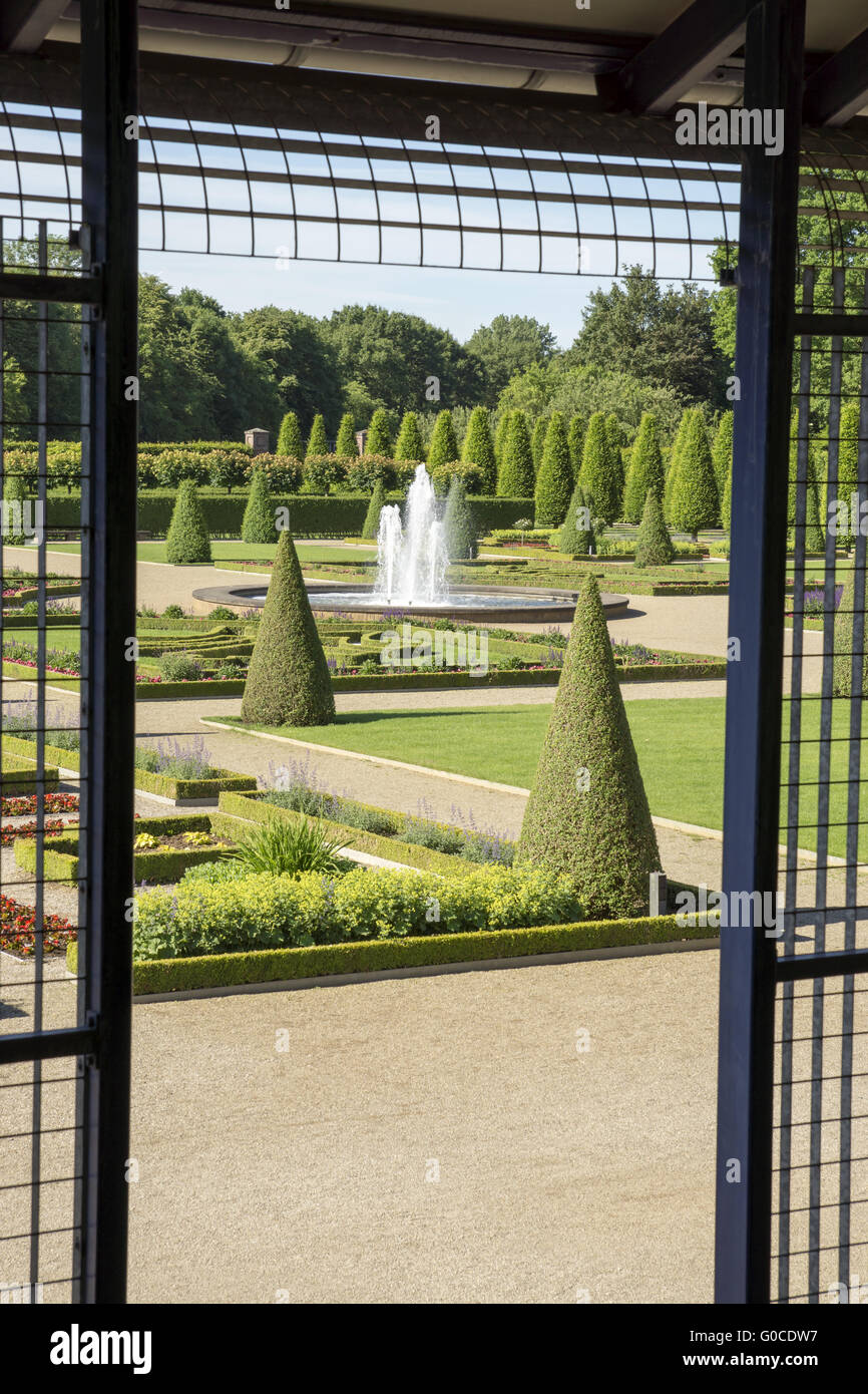 Giardino barocco Abbey Kamp, Kamp-Lintfort, Germania Foto Stock