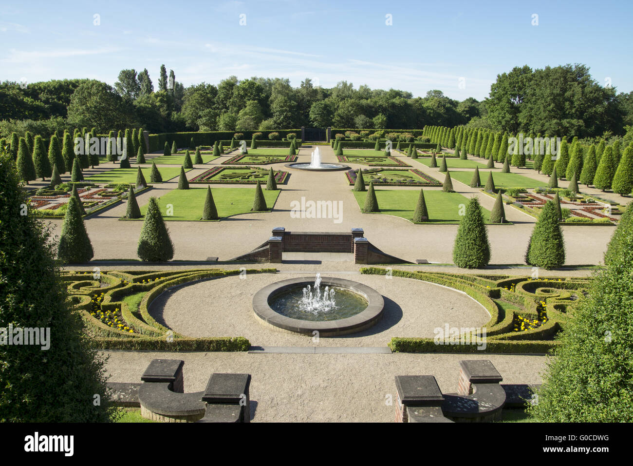 Giardino barocco Abbey Kamp, Kamp-Lintfort, Germania Foto Stock