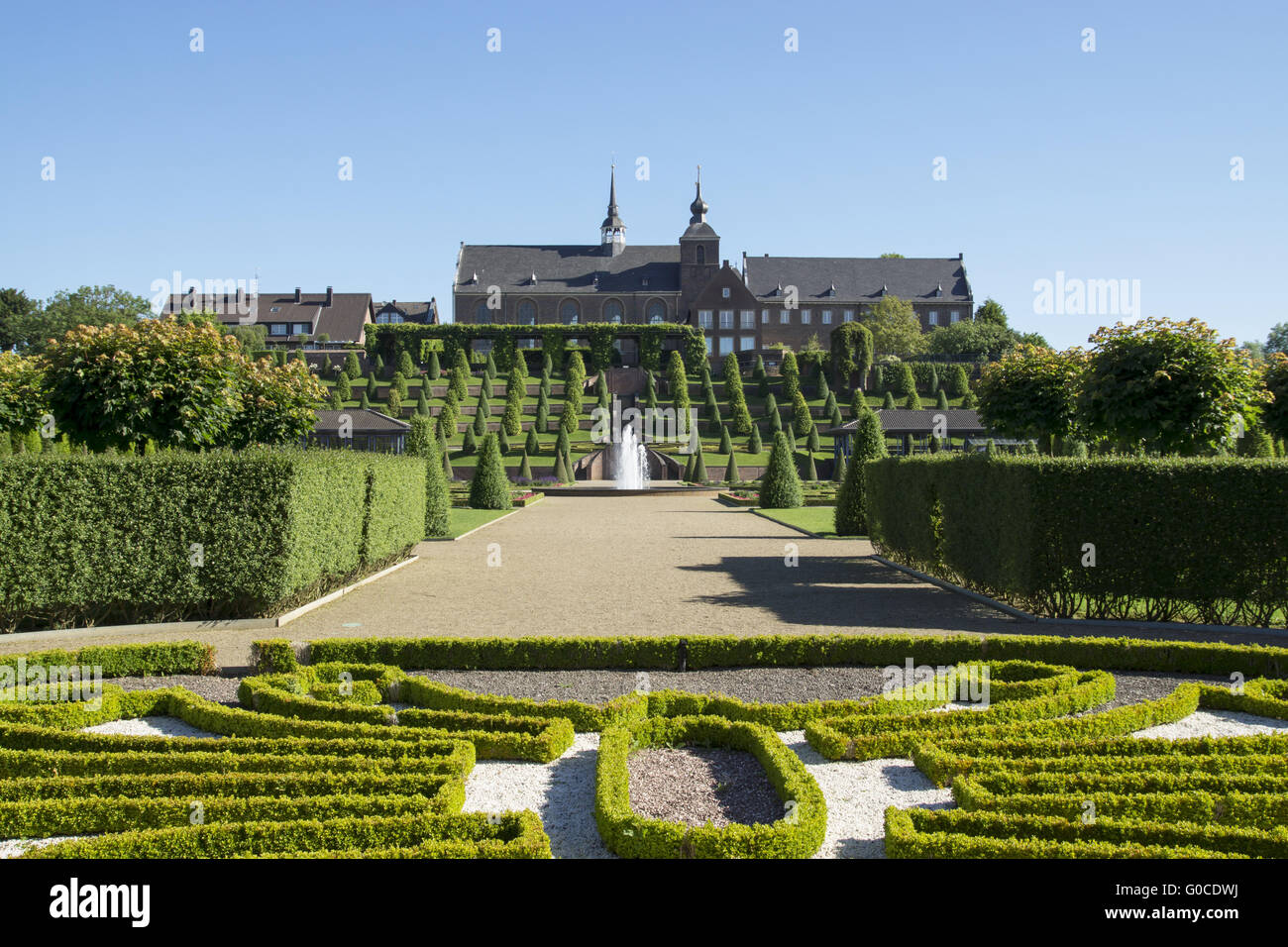 Giardino barocco Abbey Kamp, Kamp-Lintfort, Germania Foto Stock