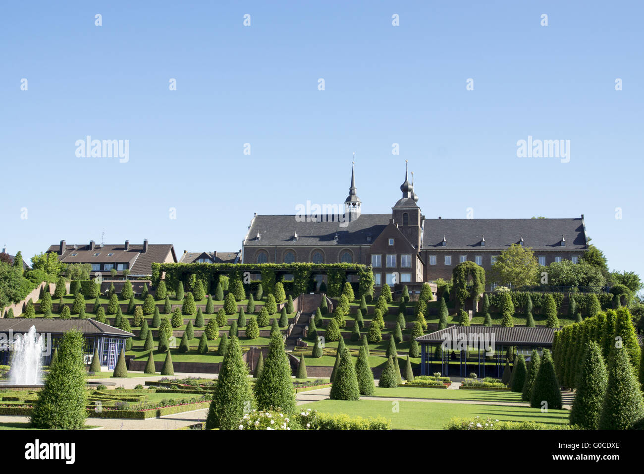 Giardino barocco Abbey Kamp, Kamp-Lintfort, Germania Foto Stock