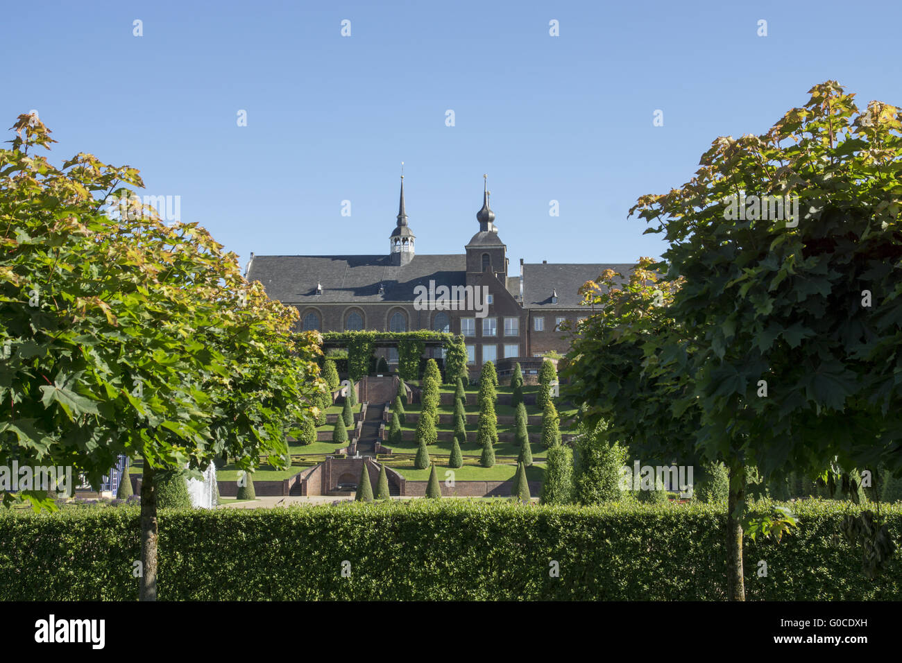 Giardino barocco Abbey Kamp, Kamp-Lintfort, Germania Foto Stock