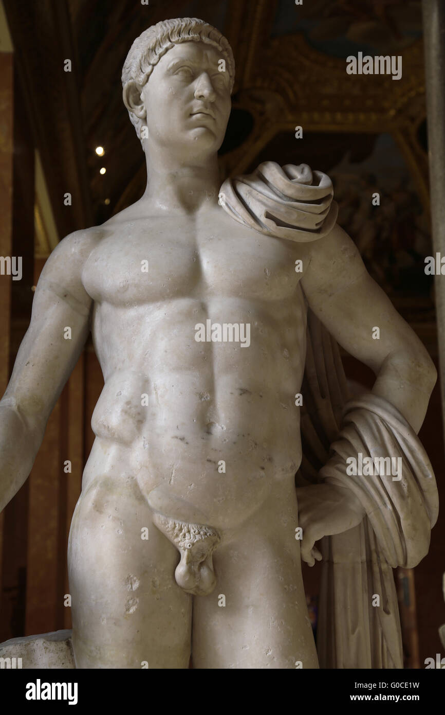 Otho (32-69 AD). Imperatore romano per 3 mesi, 69 D.C. Anno di quattro imperatori. Il marmo. Il museo del Louvre. Parigi. La Francia. Foto Stock
