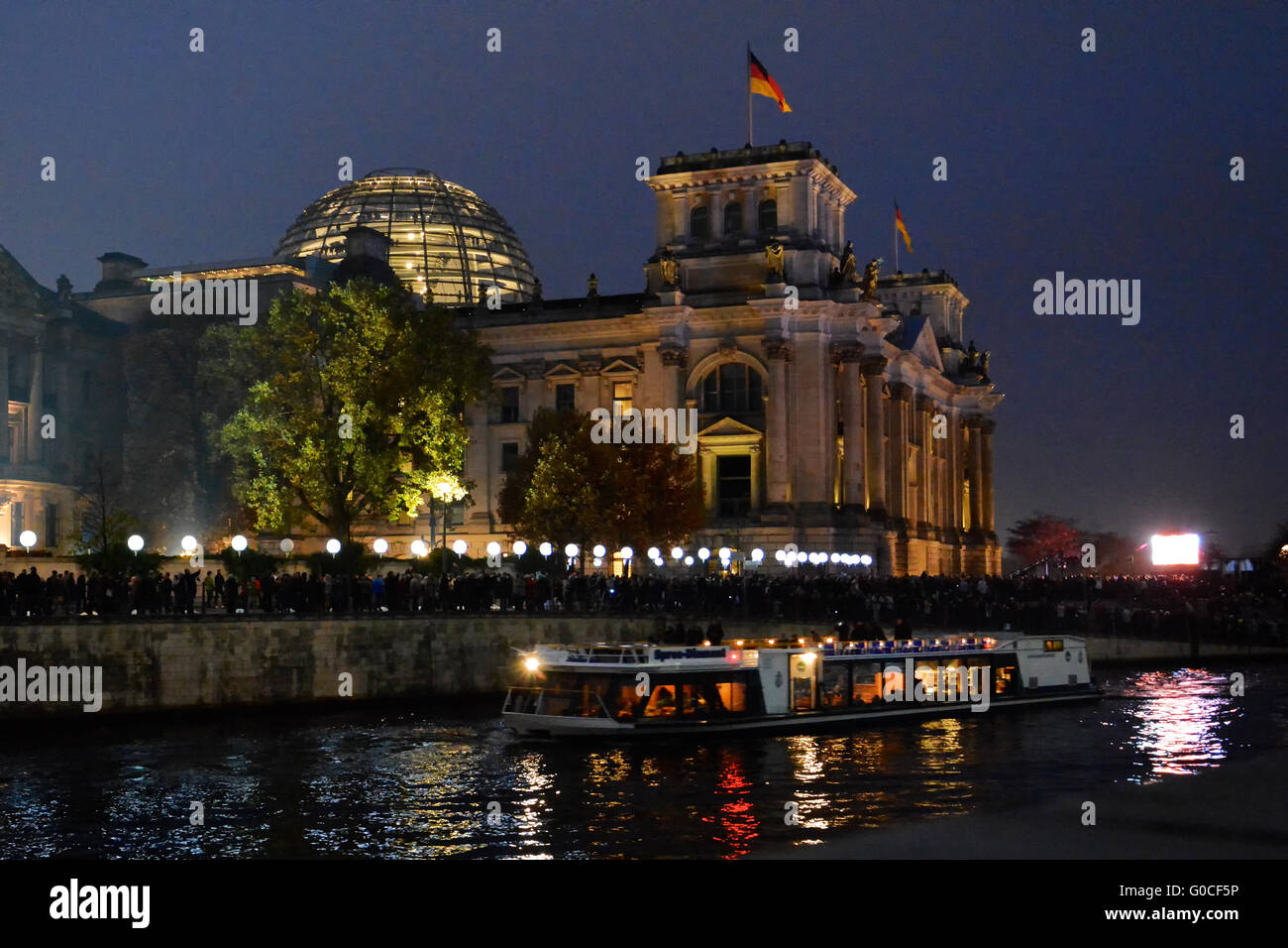 Xxv anniversario della caduta del muro di Berlino Foto Stock