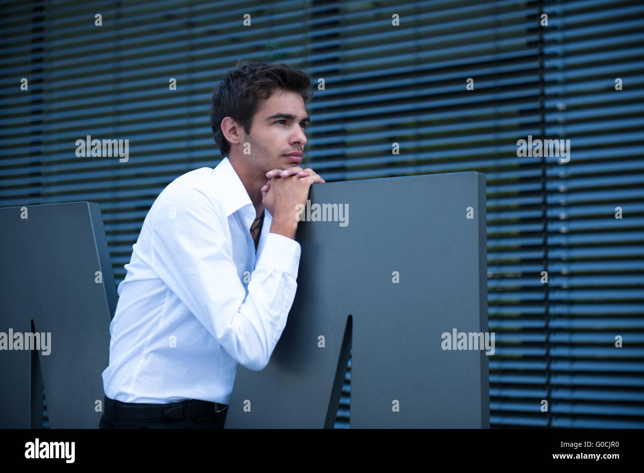 Ritratto di un giovane, il successo del business man Foto Stock