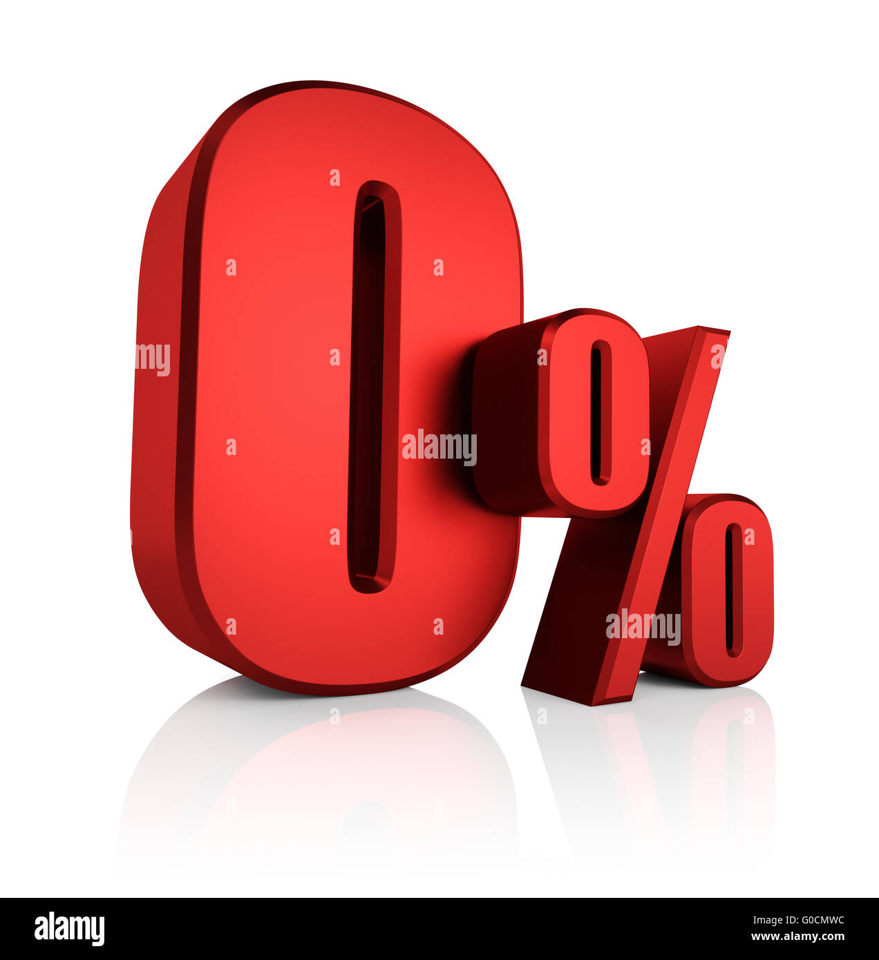 Rosso 0% Foto Stock