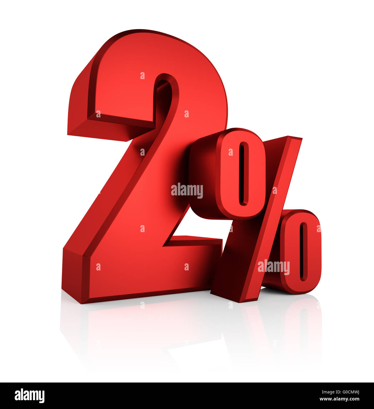 Rosso 2 per cento Foto Stock