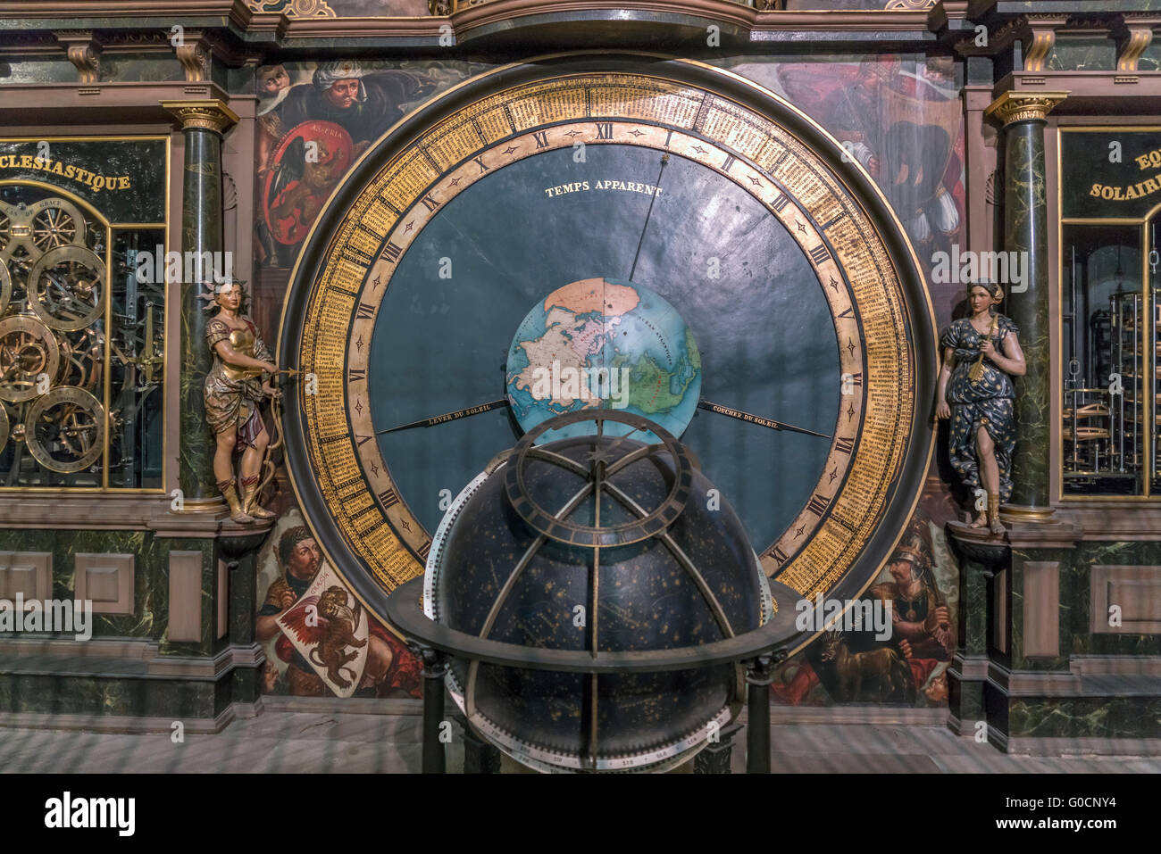 Orologio astronomico della Cattedrale di Strasburgo, Strasburgo, Alsazia, Francia Foto Stock