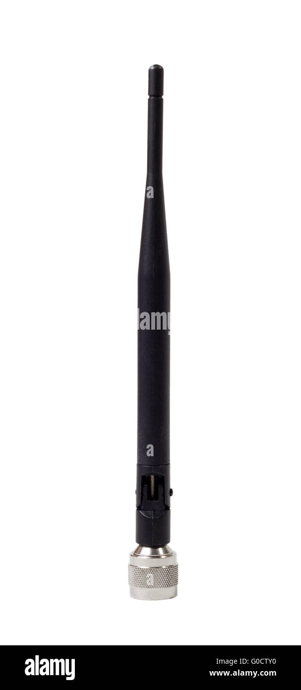 Standard rimovibile antenna gsm isolato su un bianco Foto Stock