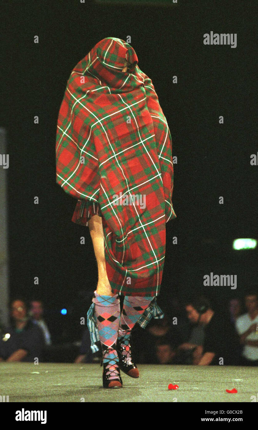 Vivienne Westwood fashion show at SECC Glasgow nel 1999 Foto Stock