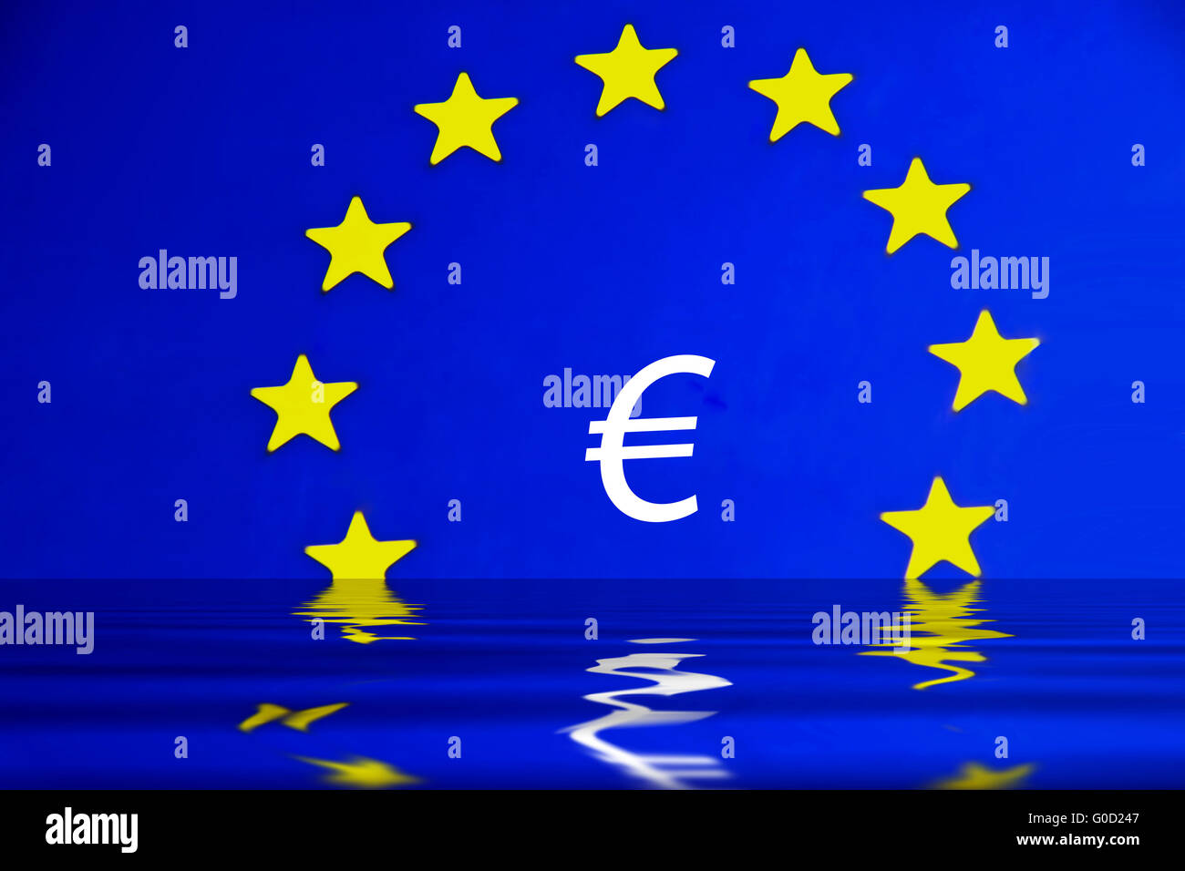 Bandiera dell'Unione europea Foto Stock