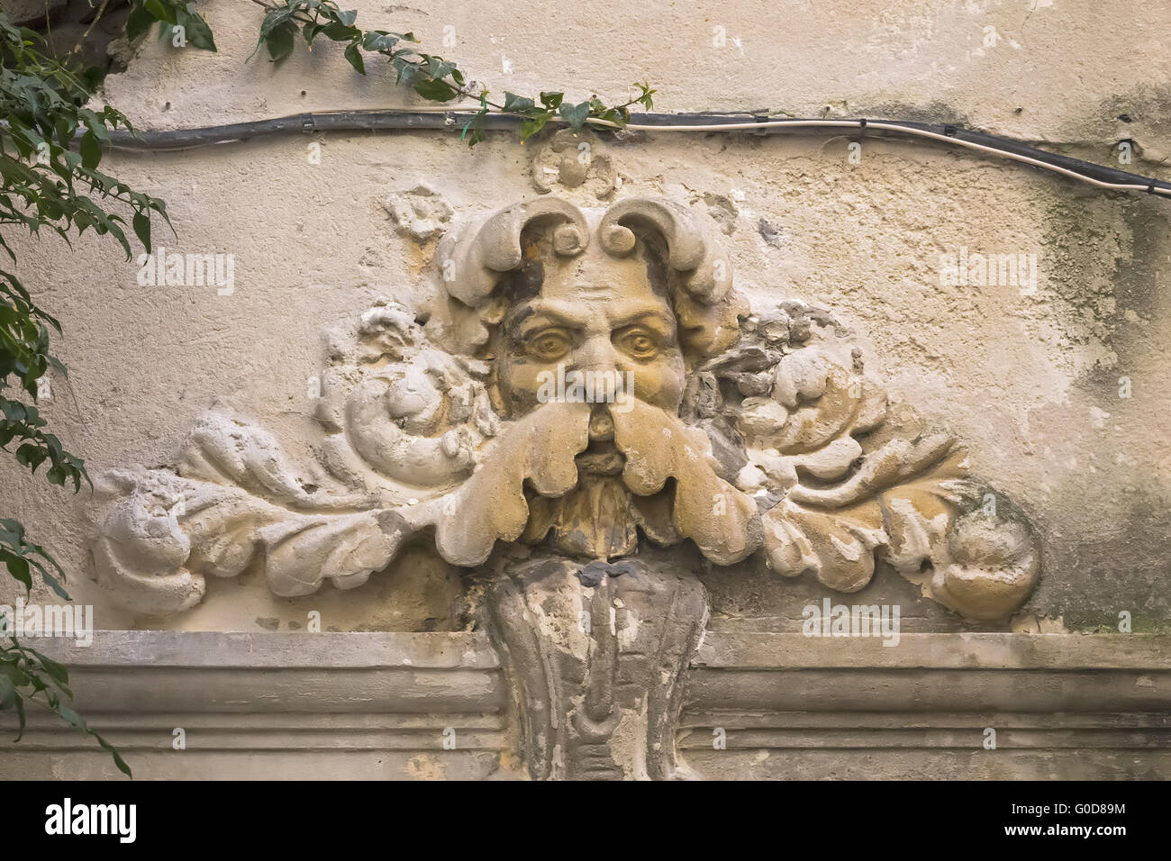 Decorazioni a parete Città Vecchia Antibes Francia Foto Stock
