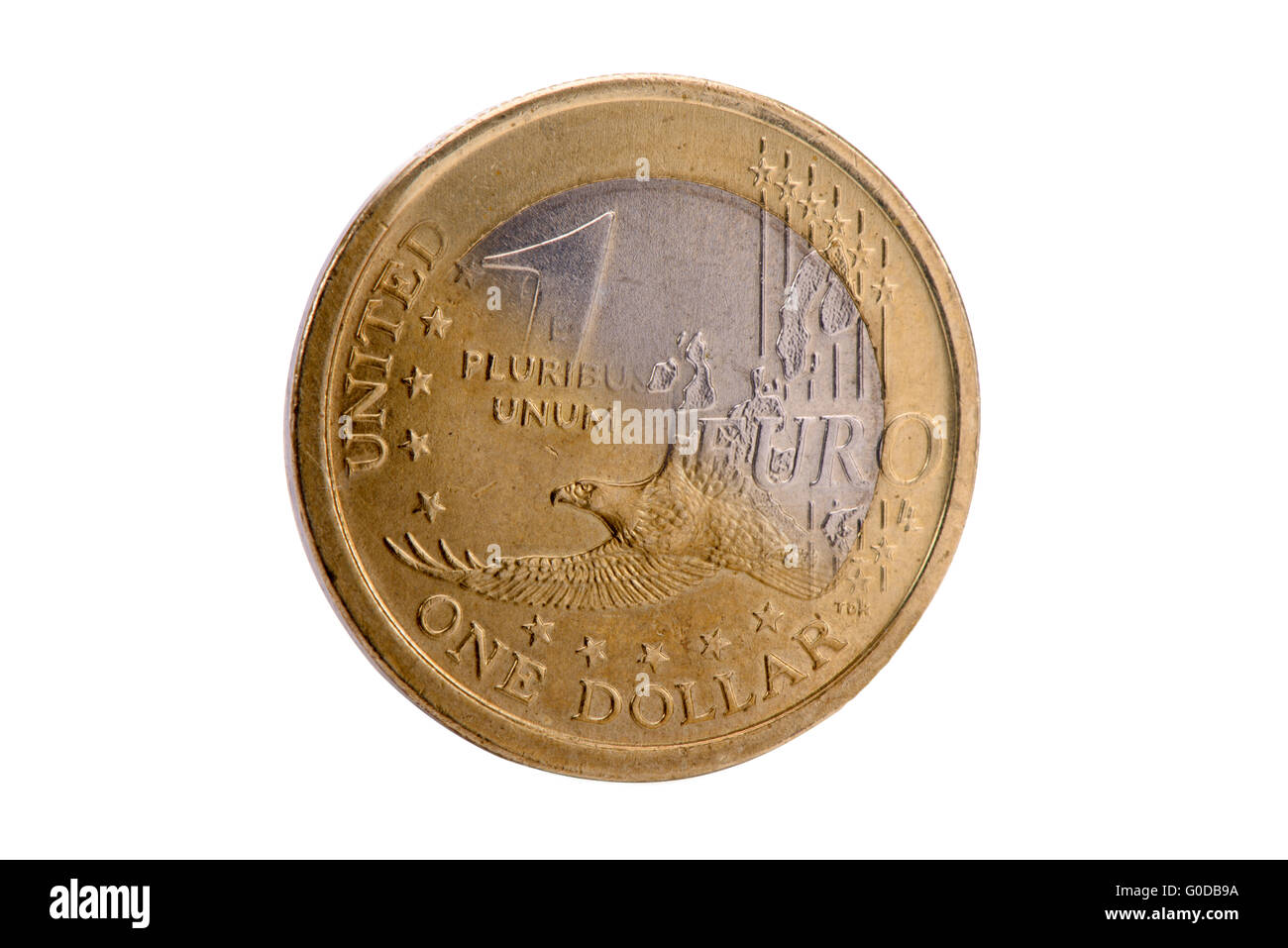 Dollaro ed Euro Foto Stock