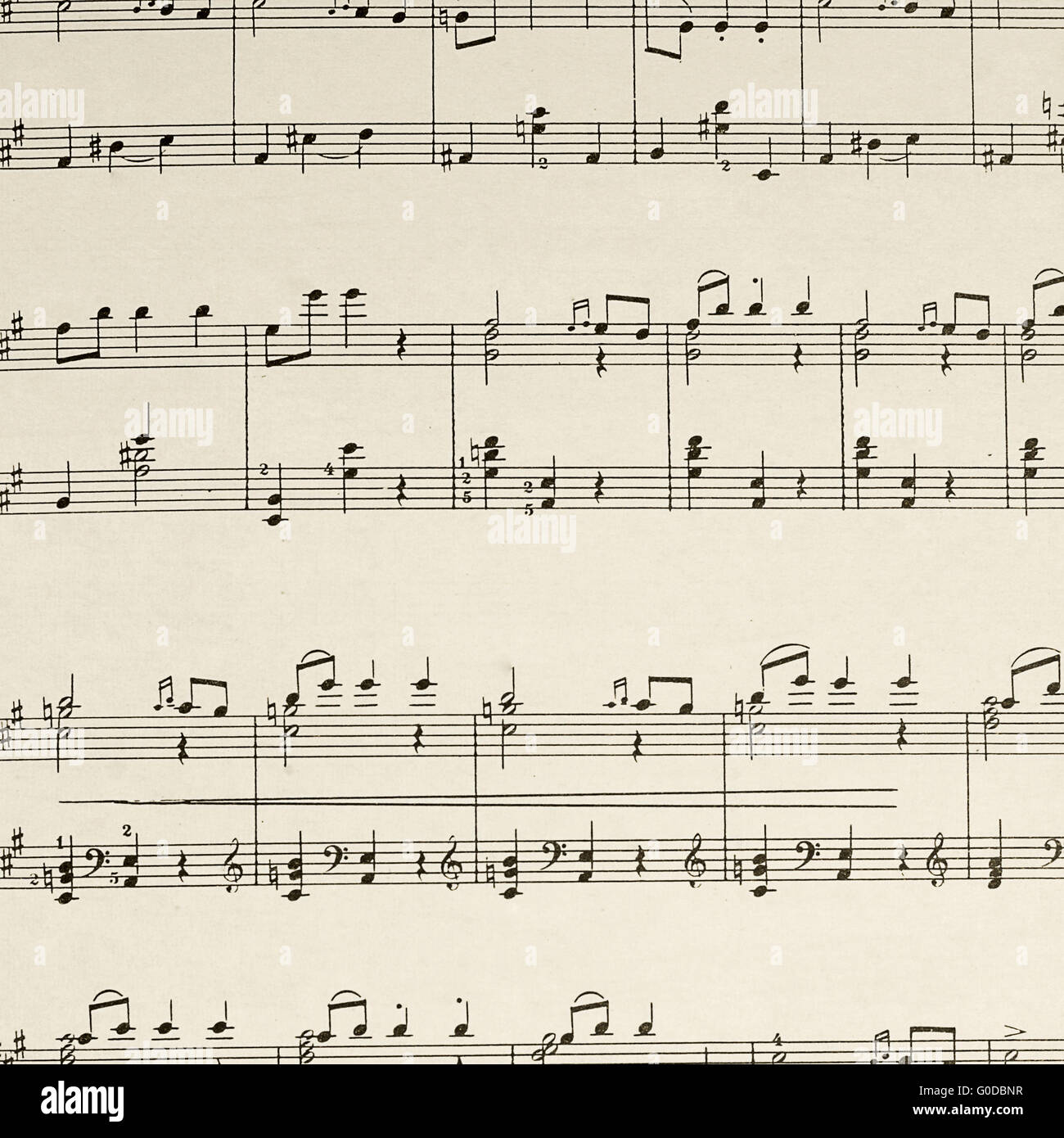 Musica pagina foglio - la composizione di Beethoven Foto Stock