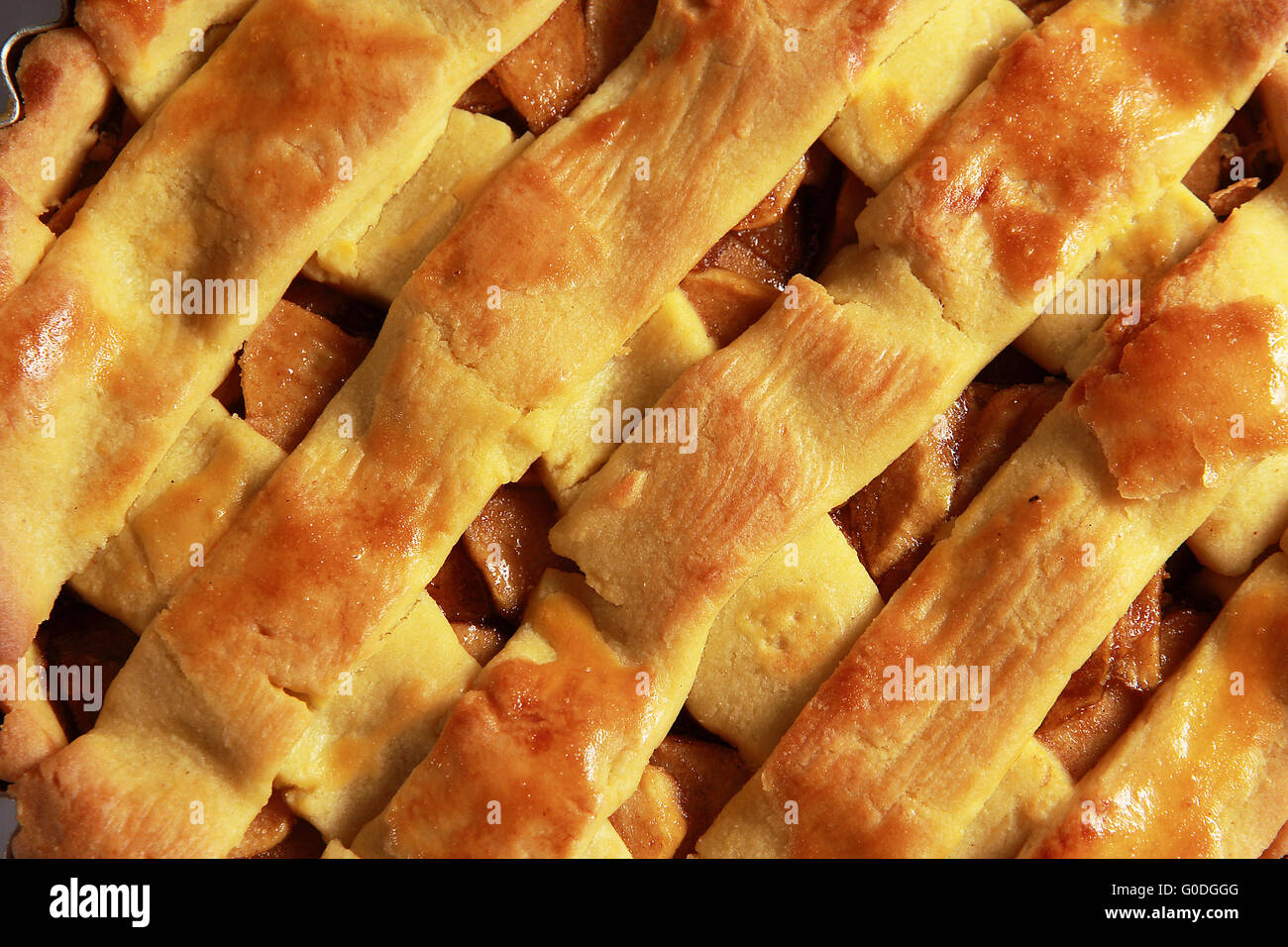 Fotografia di cibo vicino la foto di una fetta di torta di mele Foto Stock