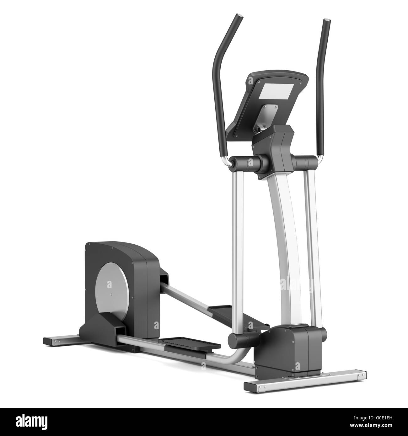 Ellittica cross trainer isolato su bianco Foto Stock