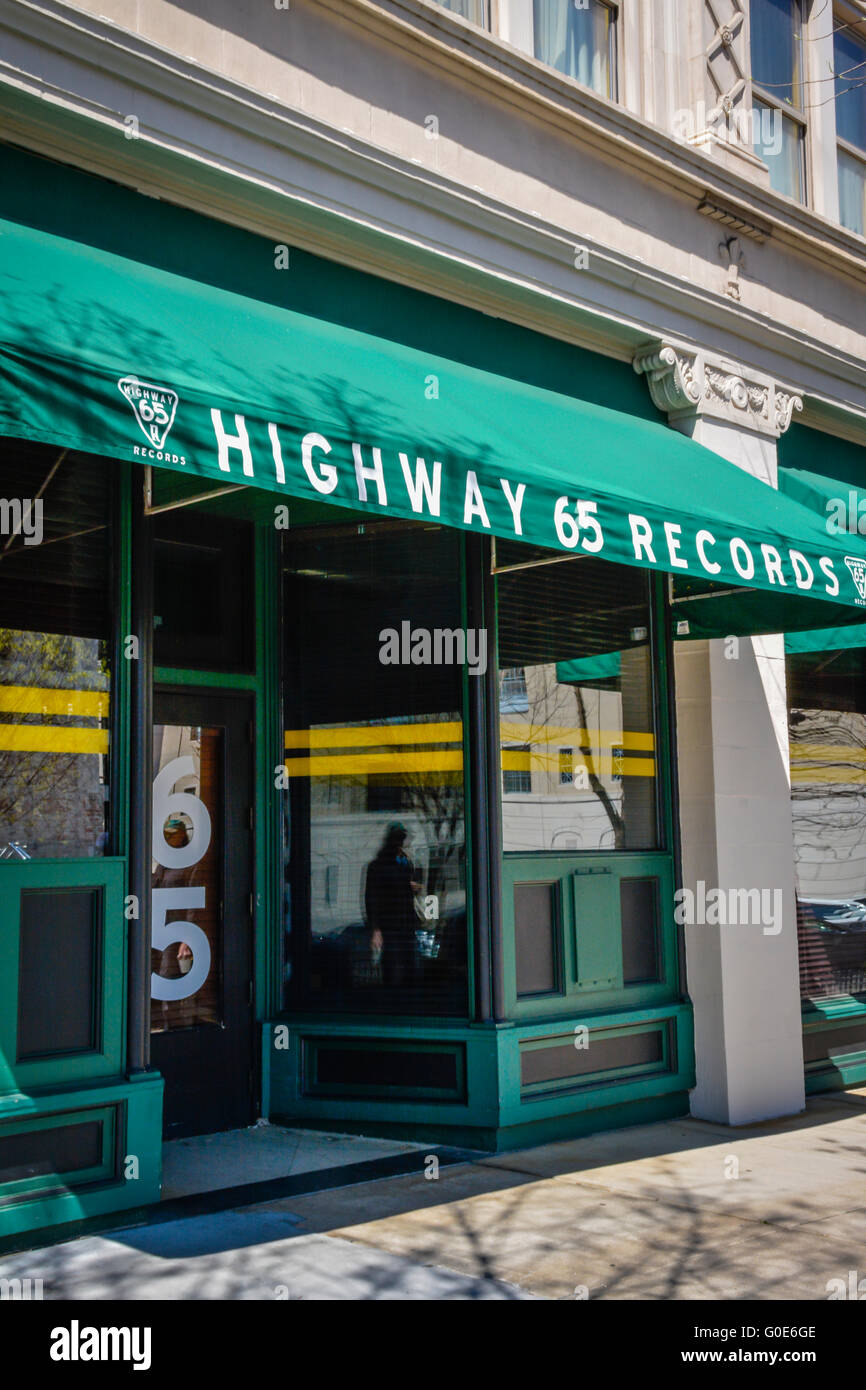 Autostrada fictional 65 record dal TV show 'Nashville' è effettivamente parte dell'hotel Homewood Suites by Hilton Nashville-Downtown Foto Stock