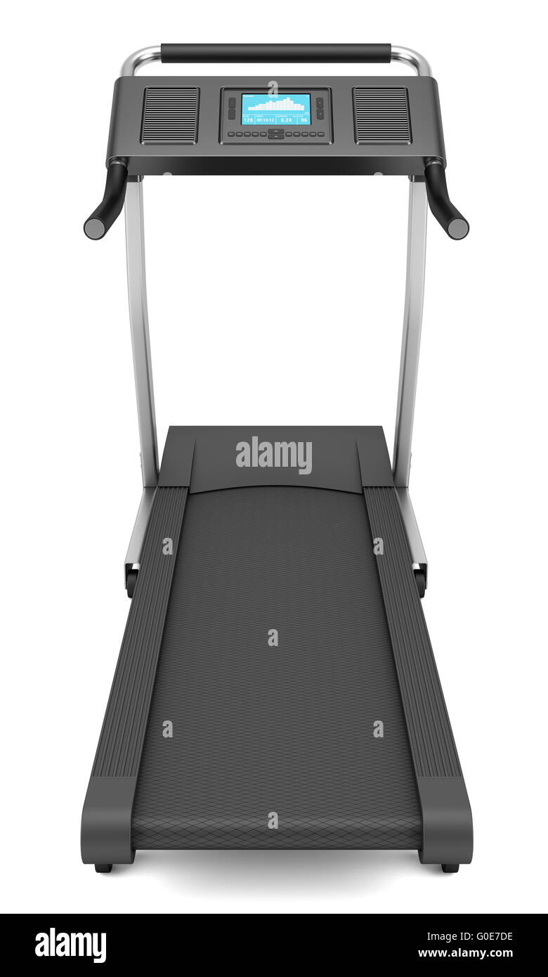 Il tapis roulant isolati su sfondo bianco Foto Stock