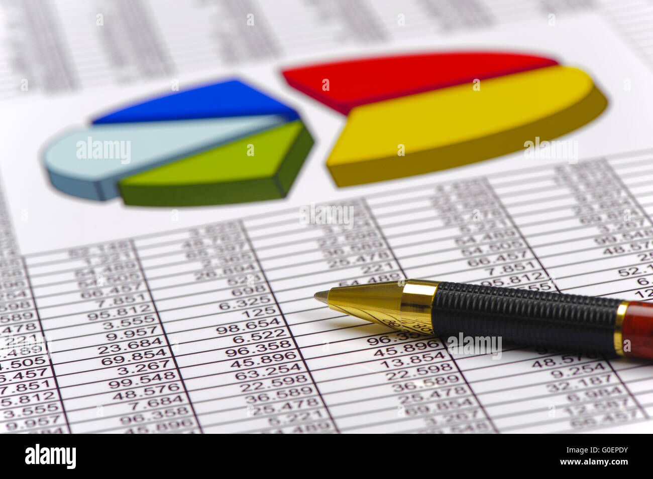 Finanza, grafico e stock exchange Foto Stock